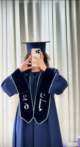 عباية تخرج نسائي 2026 مع وشاح مطرّز فاخر