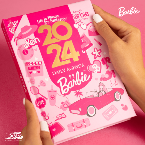 دفتر أجندة ألشخصية الترندي Barbie 2024 .