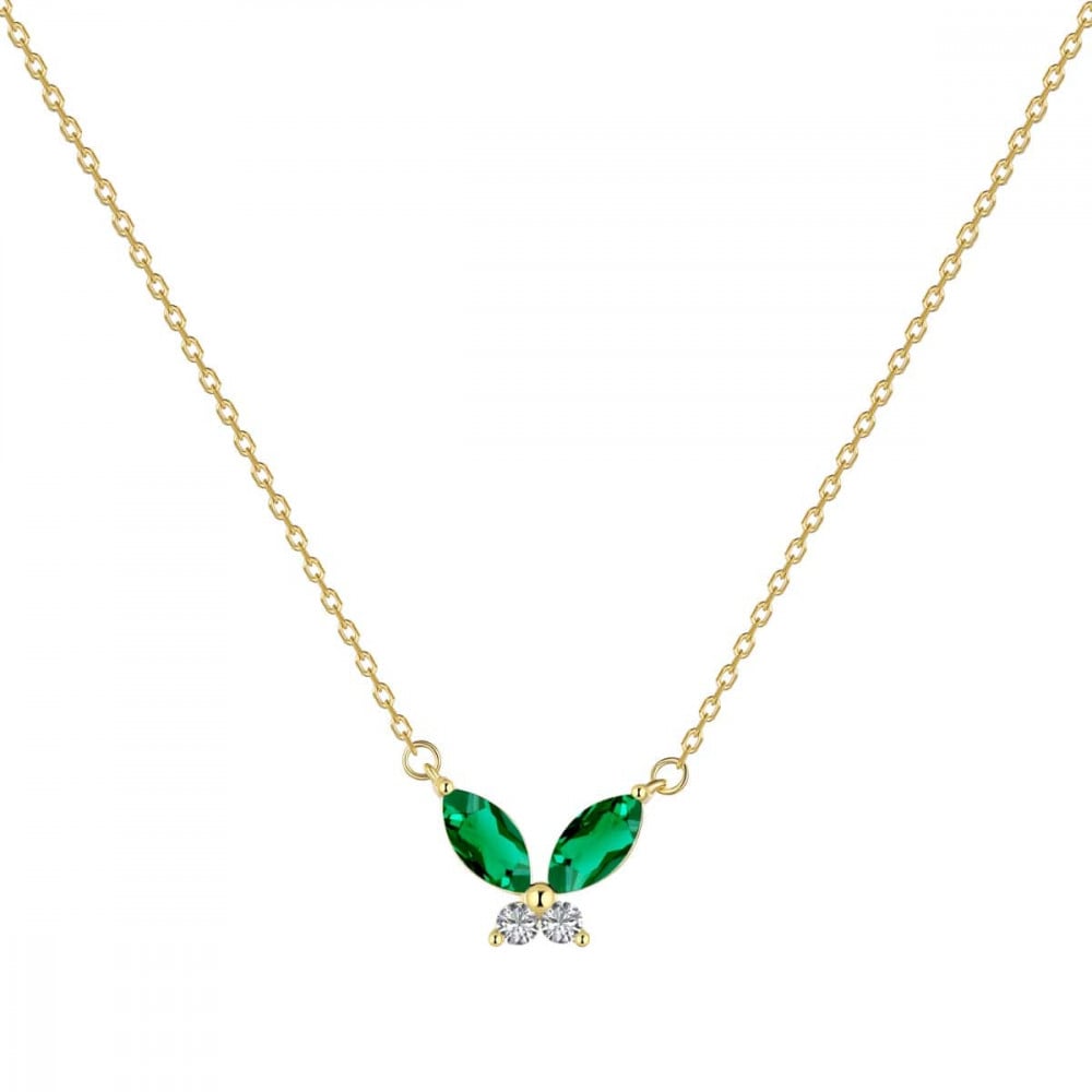 سلسلة الفراشة  الأنيقة باللون الذهبي (N834) .