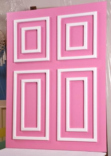 جدارية ملكية رومانية وردي وابيض