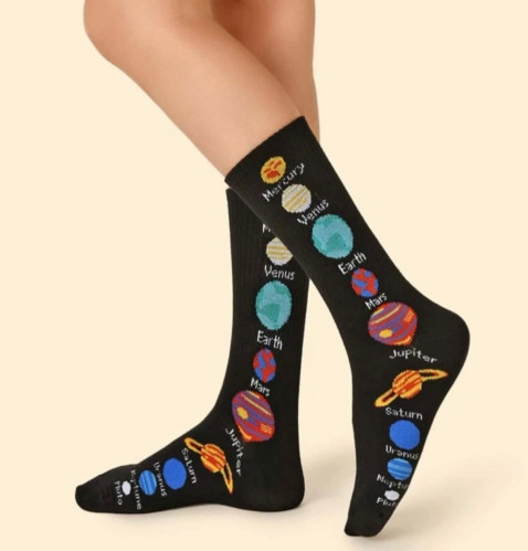planets black socks