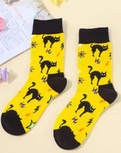 Black kitty socks