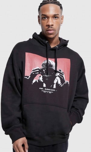 Masked man black hoodie