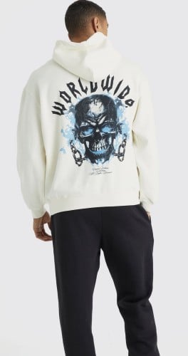 Worldwide skull off white hoodie