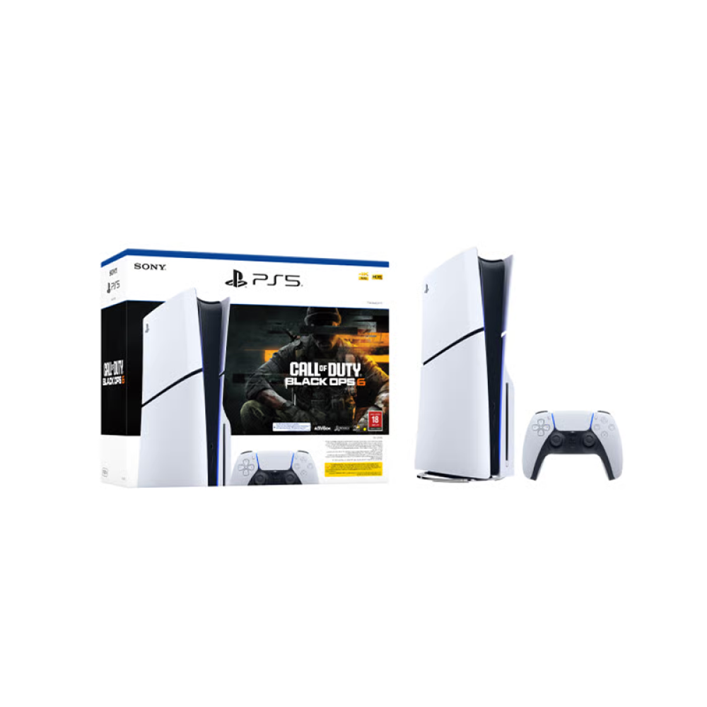 جهاز بلايستيشن 5 سليم مع قارئ أقراص Blu‑ray مع قسيمة لعبة Call of Duty: Black Ops 6 على PS5