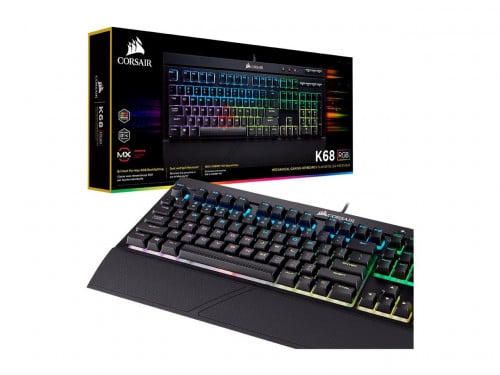 CORSAIR K68 RGB Mechanical Gaming Keyboard, Backli...