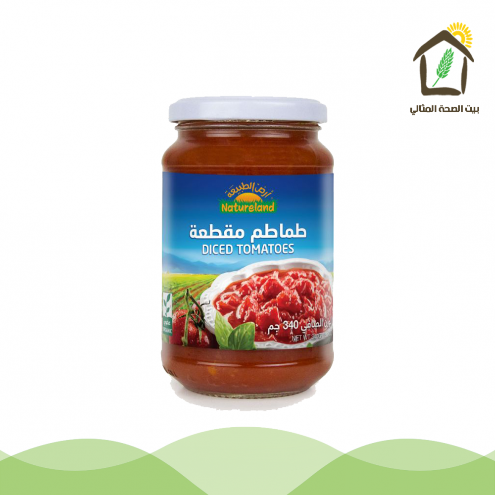 طماطم مقطعة عضوية 340جم