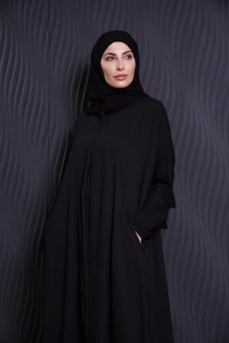 بكج عباية الحج والعمرة – أسود (عباية بسحاب + جورب...