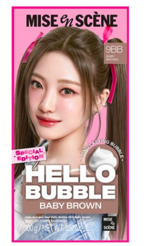 صبغة الفقاعات خالية من الامونيا لون بيبي براون