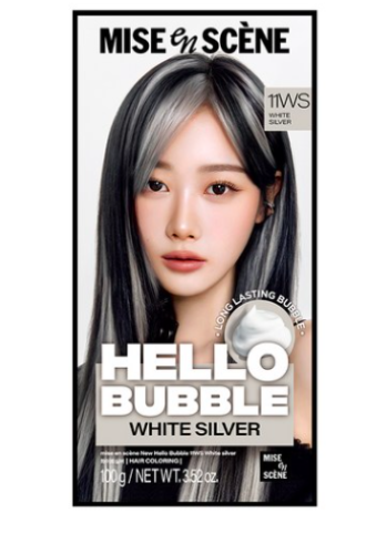 صبغة الفقاعات خالية من الامونيا لون أبيض فضي