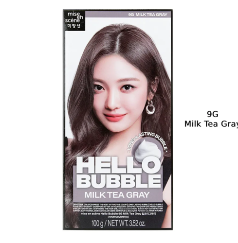 صبغة كورية  الفقاعات بني رمادي