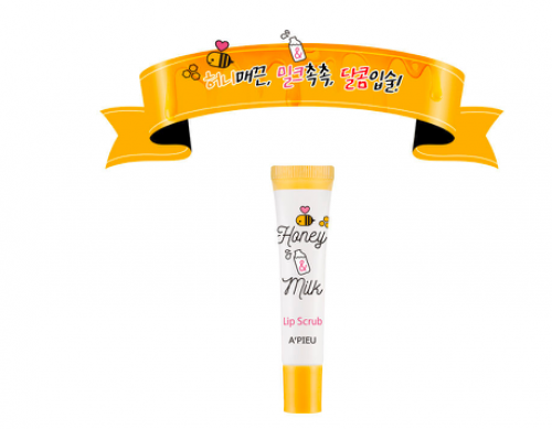 مقشر الشفايف بالعسل والحليب -A'PIEU -