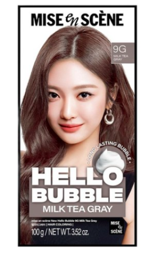 صبغة الفقاعات خالية من الامونيا لون حليب بالشاي رمادي