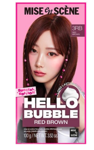 صبغة الفقاعات خالية من الامونيا لون بني أحمر