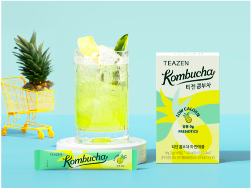 مشروب مسحوق شاي الكمبوتشا العضوي نكهة الليمون(١٠ حبات)