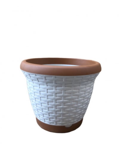 دائري تركي ابيض شريط بني العرض 50 سم الارتفاع 37 سم