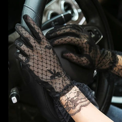 قفازات قيادة دانتيل بكشكش - اكسسوارات سيارات