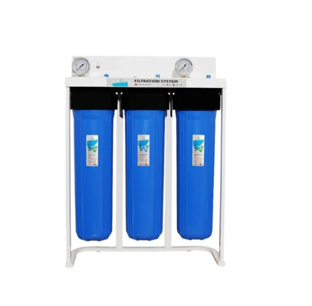 جهاز فلتر خزان جامبو ثلاث مراحل لتنقية المياه مع طقم غيارات