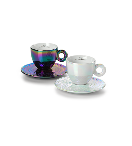Ili Collection JOHN ARMLEDER two espresso cups from the 2025 collection, numbered and signed by the designer on the plate