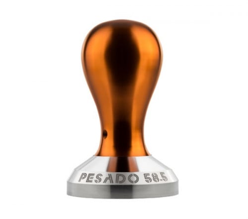 تامبر بيسادو 58.5 المنيوم لون نحاسي مع مقبض بورتافلتر اصدار قديم PESADO- 58.5mm tampers