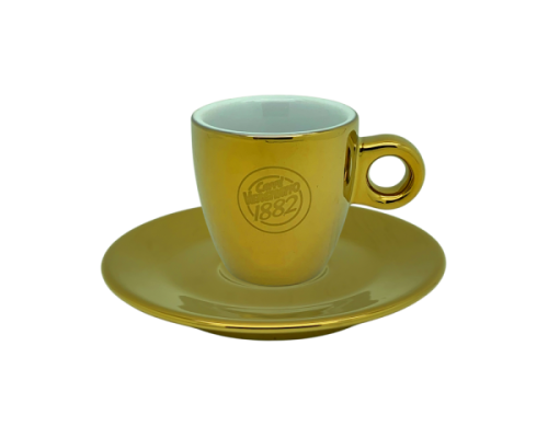 كوب اسبريسو من شركة فيرجنانو الإيطالية إصدار خاص ذهبي لامع 70 مل