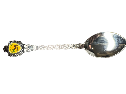 Old espresso spoon, logo print, camel and palm tree, very limited quantity