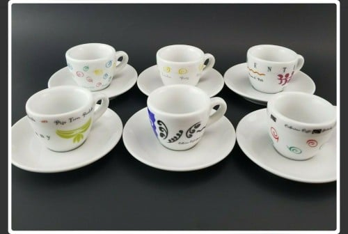 مجموعة طقم من 6 اكواب اسبريسو ديميتياس تحمل توقيع من د.رينهارت قديمة من IPA