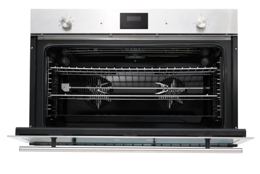 فرن kitchen pro كيتشن برو - كهرباء بلت ان اسود ديجتال – 9 وظائف - 2 مروحة توزيع - مروح تبريد - ايطالي - باب زجاجي شفاف بزجاج داخلي – طبقتين من الزجاج تعمل كعازل للحرارة - KP908B/EL