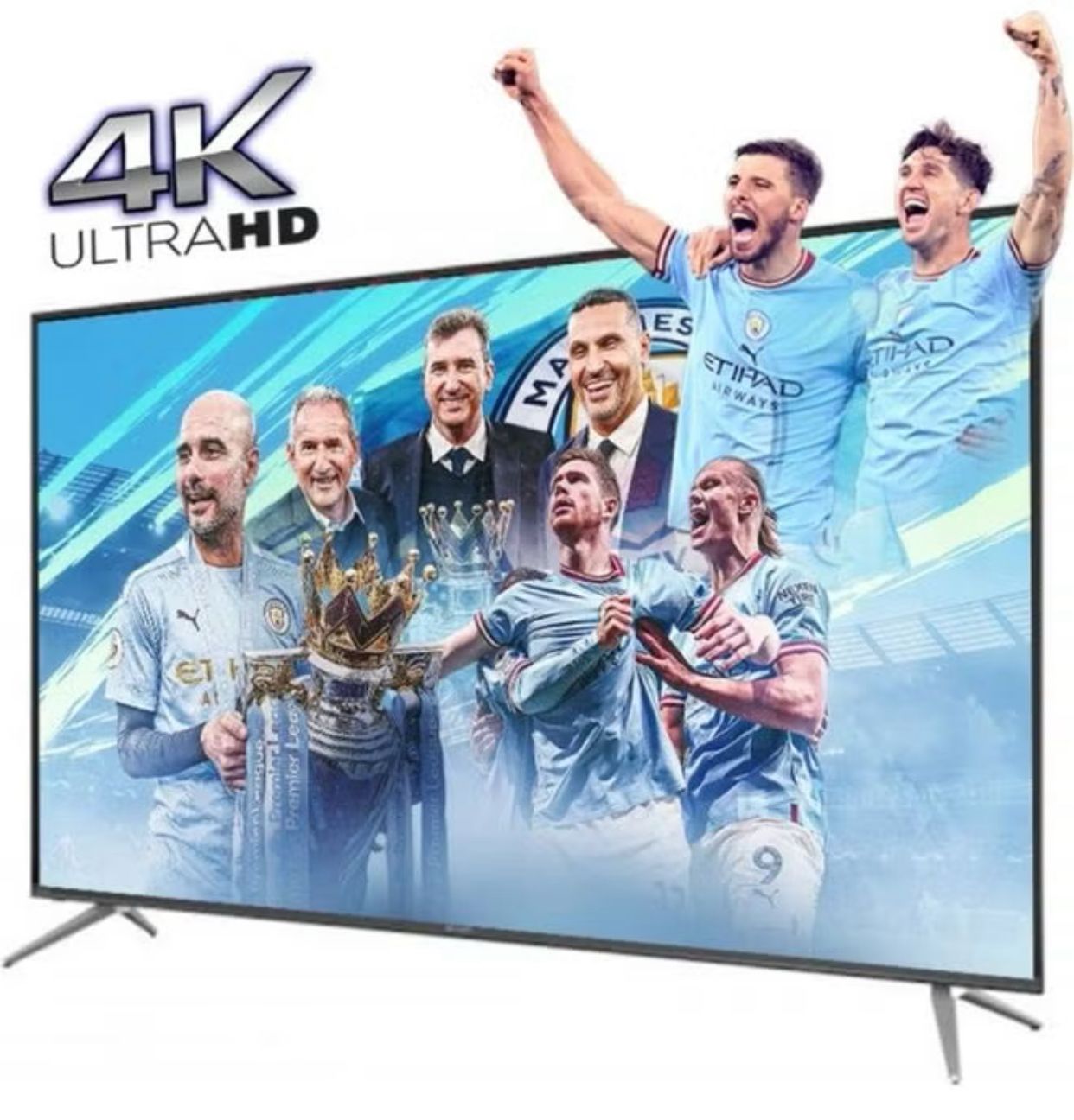 تلفزيون دانسات ذكي بنظام تشغيل ال جي WebOS مقاس 75 بوصة فائقة الدقة 4K مع حامل على الحائط أسود وجهاز تحكم عن بعد سحري - DTD7522UWS