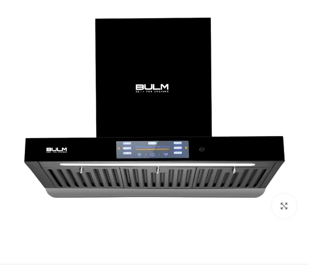 شفاط BULM بولم - 90 سم - تدفق الهواء 1500 م³ / ساعة - شاشة زجاجية لمس 3 سرعات مع مستشعر ذكي - يعمل بالصوت - يعمل باللمس - يعمل بالاشارة - شاشة زجاجية لمس 3 سرعات - تصميم من ستانلس ستيل الاسود - فلاتر لتنقية الهواء من الروائح - AI TECH BLACK1500