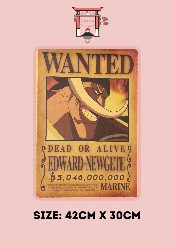 Edward Newgate Wanted Poster Eastern Stickers