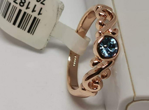 خاتم نسائي مطلي بالذهب مقاس 7 أمريكي RING GOLD PLATED SIZE 7