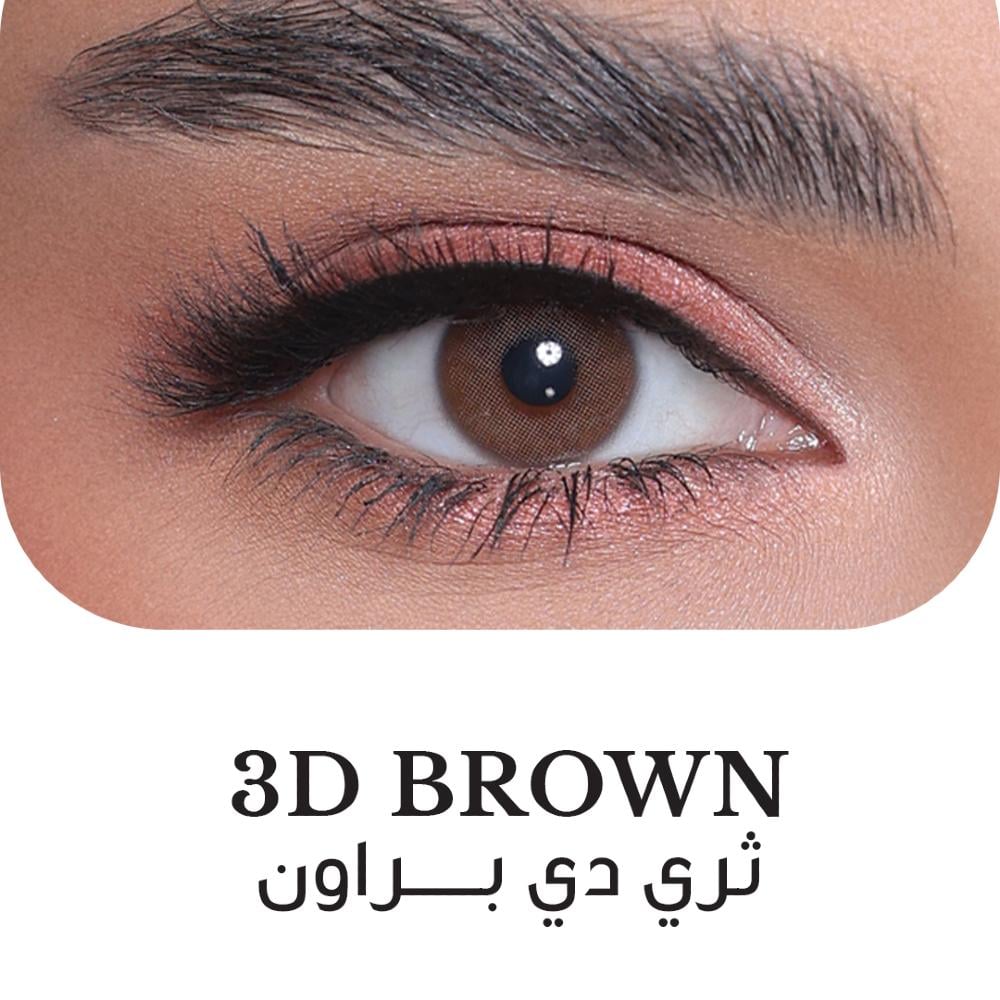 عدسات ملونة من ثري دي كولورز - براون