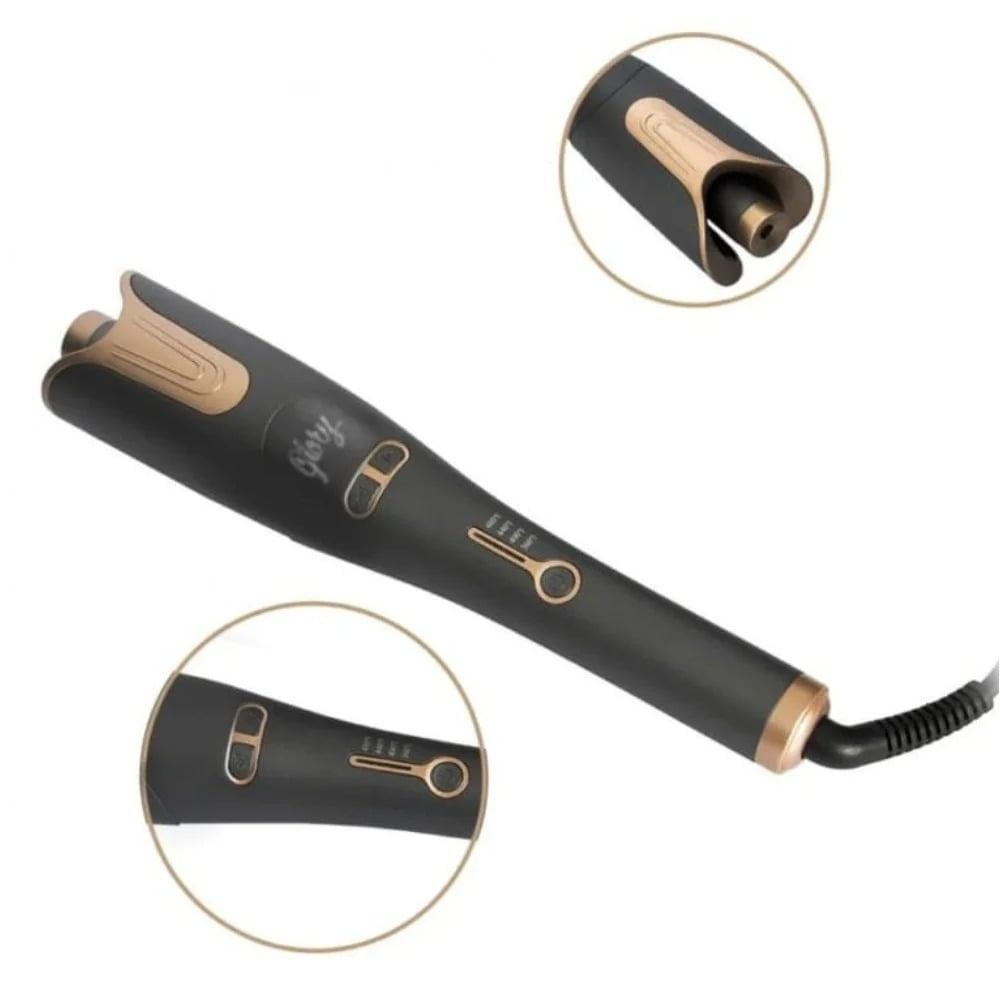 جهاز تمويج وتجعيد الشعر الذاتي فير الشعر جلوري - اسود