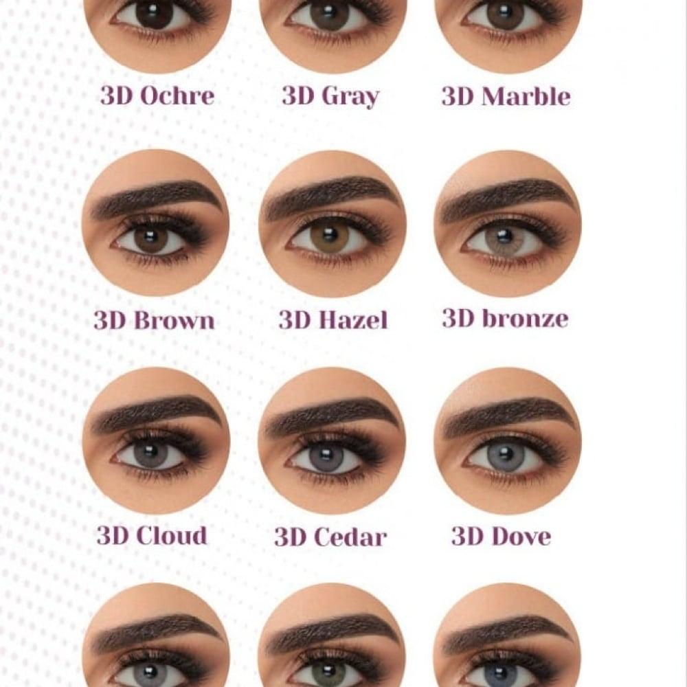 عدسات ملونة من ثري دي كولورز - براون