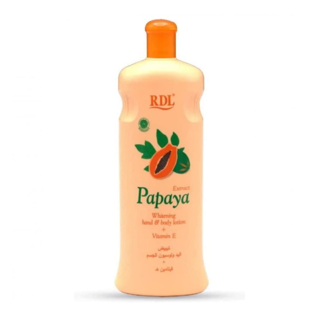 لوشن لتبييض بشرة الجسم واليدين بخلاصة فاكهة البابايا من ار دي ال 600مل