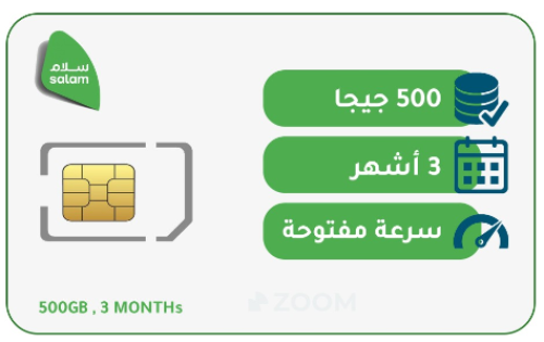 شريحة سلام 500 جيجا