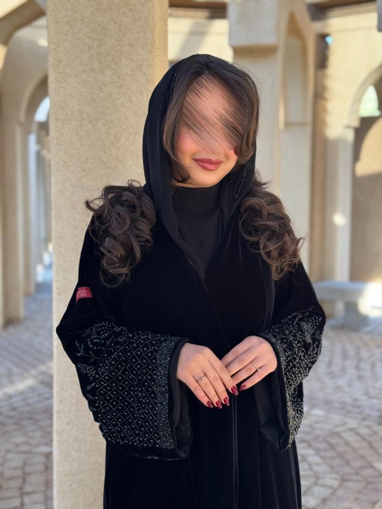 عباية D200-اسود شك اسود