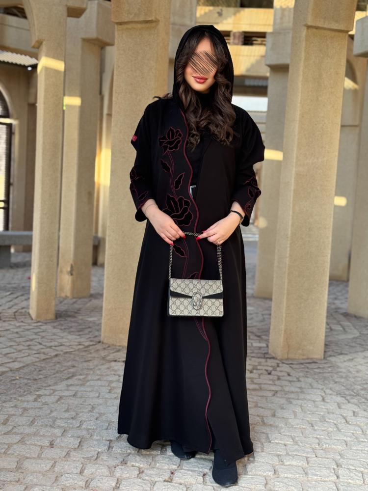 عباية D613-تحديد عنابي