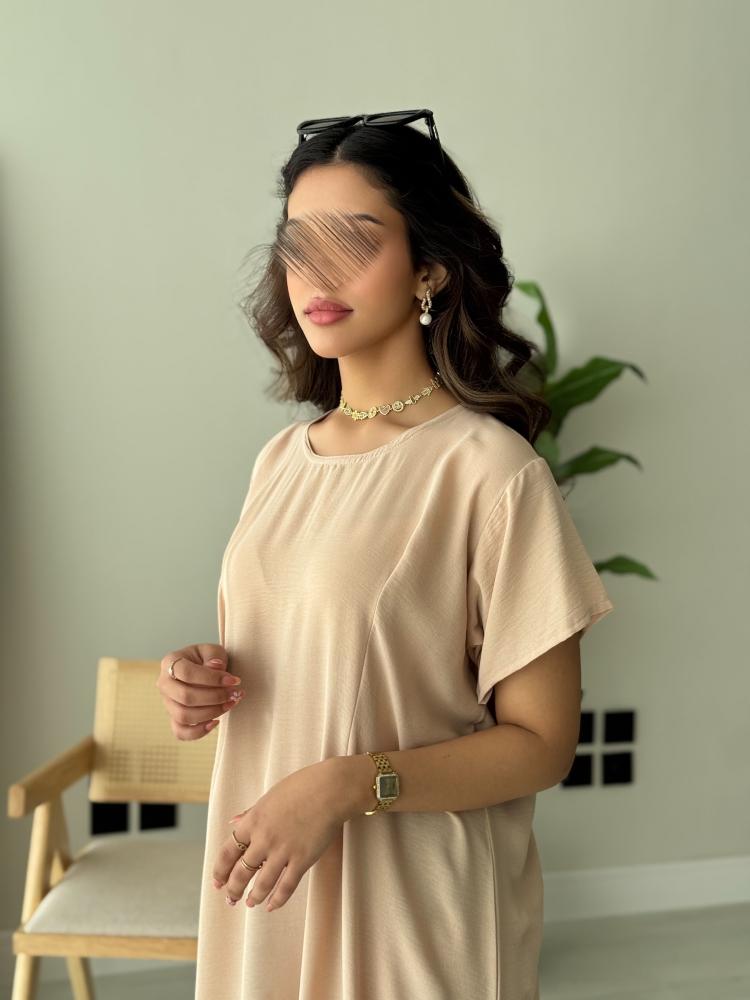 فستان صيفي -بيج نصف كم