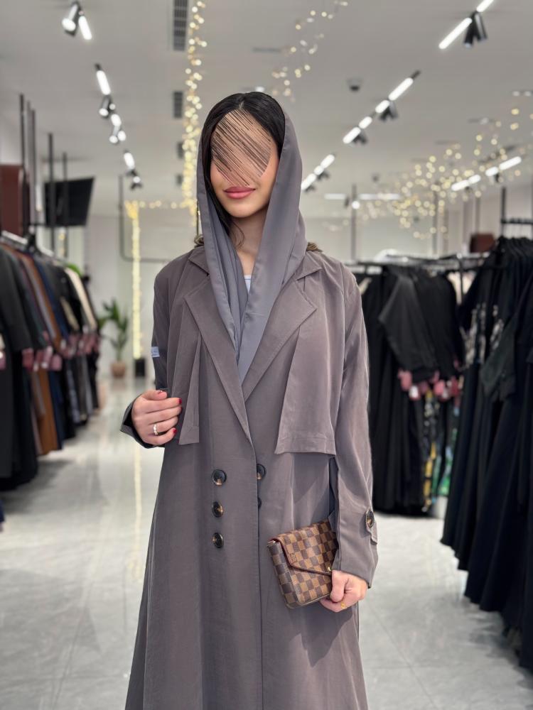 عباية D0143-رمادي غامق