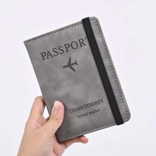 حافظة جلدية حامل جواز سفر RFID متعددة الاستعمالات،...