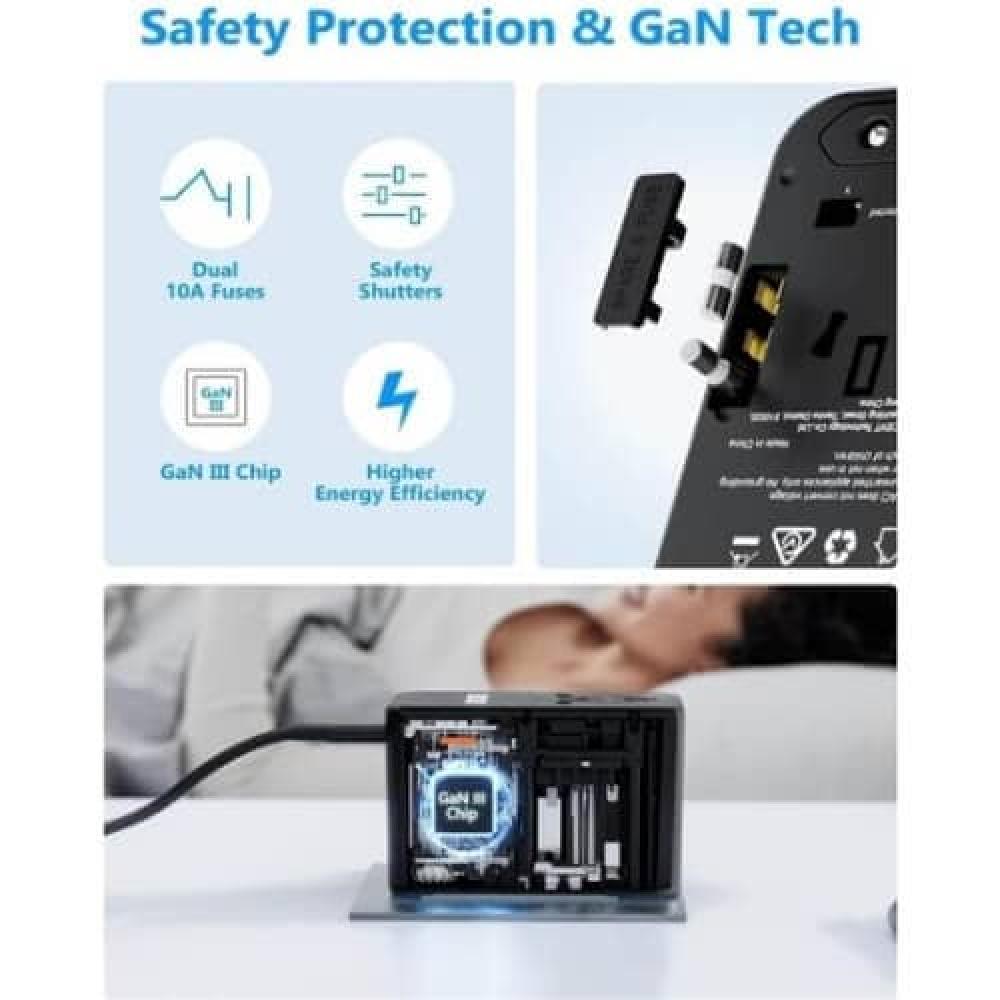 فيش سفر عالمي قوي وسريع جدا متوافق مع أفياش 200 دولة وبسرعة شحن 75 واط