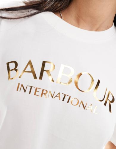 Barbour - تشيرت أبيض نسائي