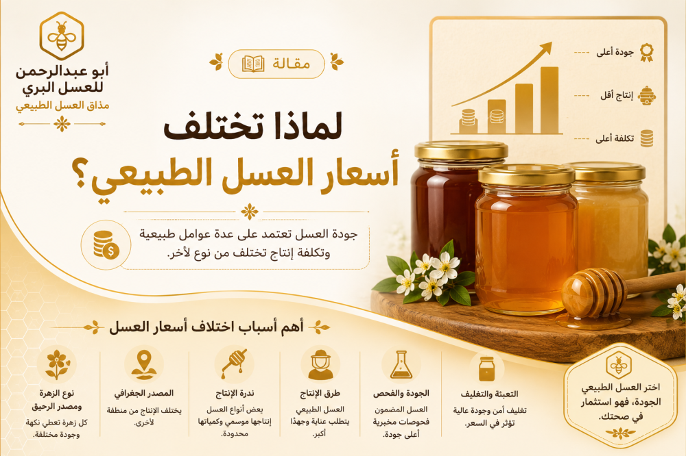 لماذا تختلف أسعار العسل الطبيعي؟