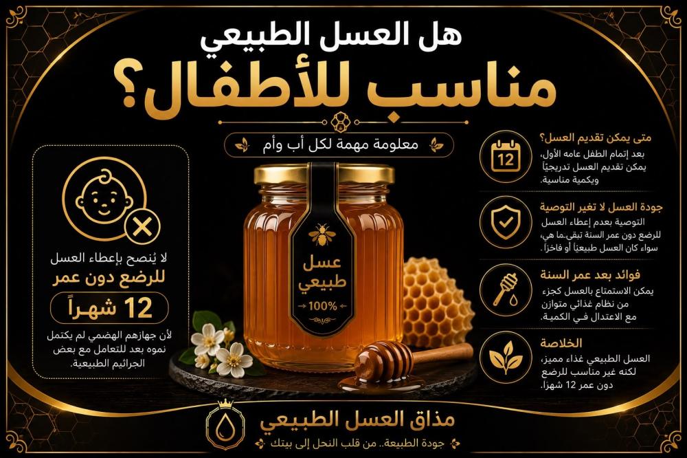 هل العسل الطبيعي مناسب للأطفال؟