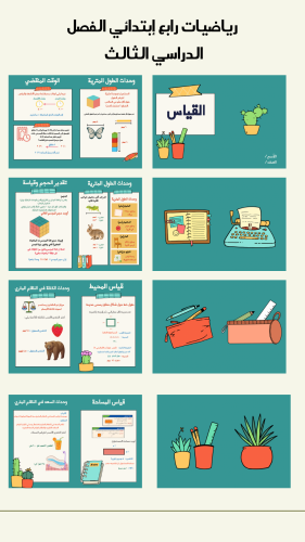 رياضيات رابع القياس الفصل الدراسي الثالث