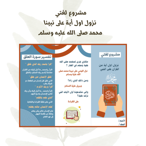 مشروع سادس الفصل الدراسي الثاني