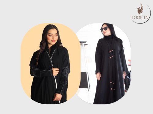 عرض سوداء كريب بتصميم مميز + عباية انترنت رسمية