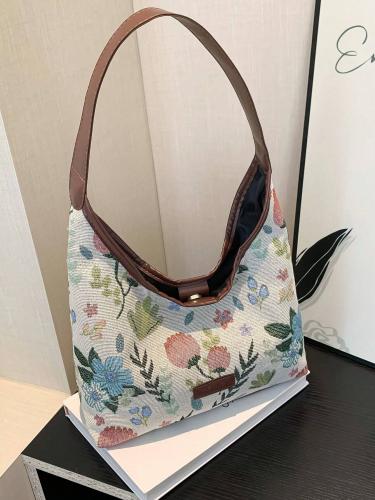 حقيبة كتف محبوكة ملونة